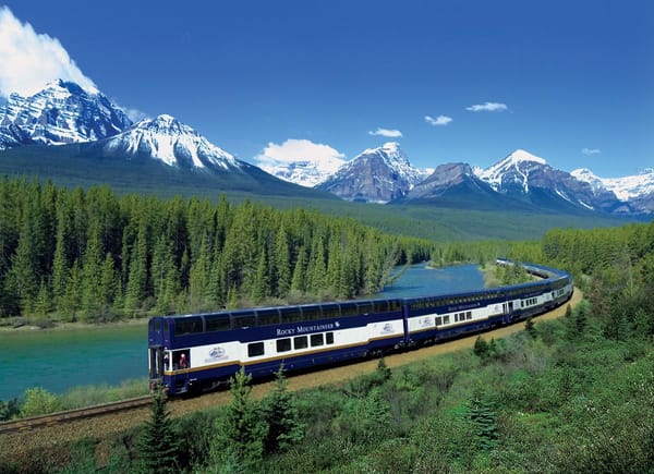 A Train Journey on the Rocky Mountains